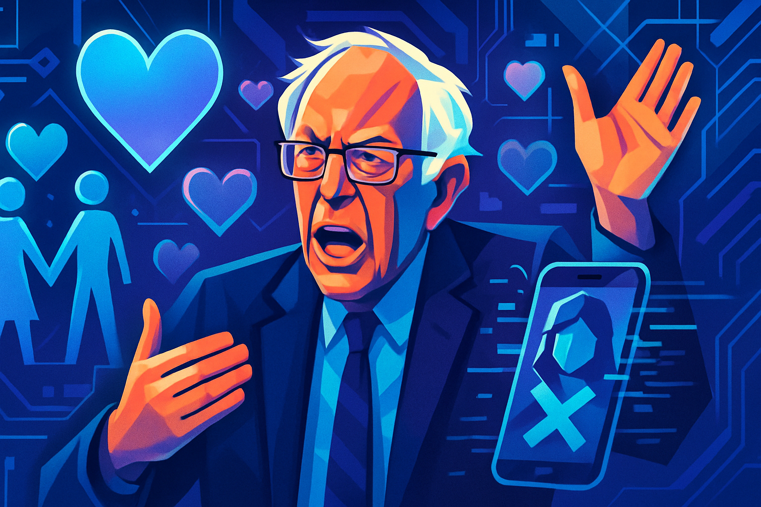découvrez comment bernie sanders défend l'importance de l'amour authentique, tandis qu'il exprime son rejet des relations virtuelles superficielles. une réflexion sur la vraie connexion humaine dans un monde numérique.