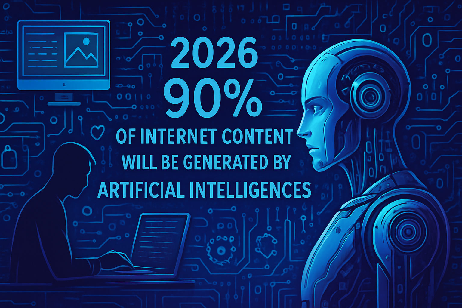 découvrez comment d'ici 2026, 90 % du contenu en ligne sera généré par des intelligences artificielles, soulignant l'urgence de protéger notre écosystème numérique face à cette évolution préoccupante.