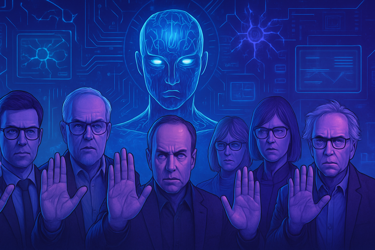 des centaines d'experts et pionniers de l'ia lancent un appel urgent pour ralentir le développement de l'intelligence artificielle surpuissante, mettant en garde contre les risques et la nécessité d'un encadrement éthique accru.