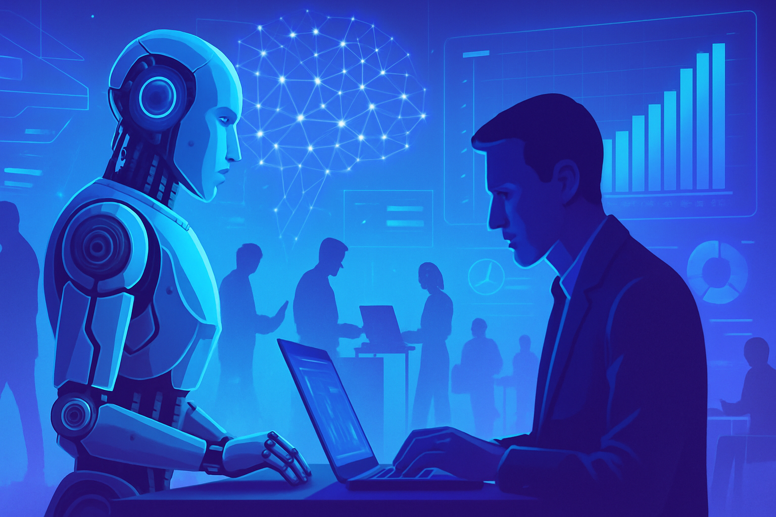 découvrez comment l'intelligence artificielle transforme le monde du travail et redéfinit les besoins en main-d'œuvre à l'ère des nouvelles technologies. analyse des défis et opportunités pour l'homme face à l'essor de l'ia.