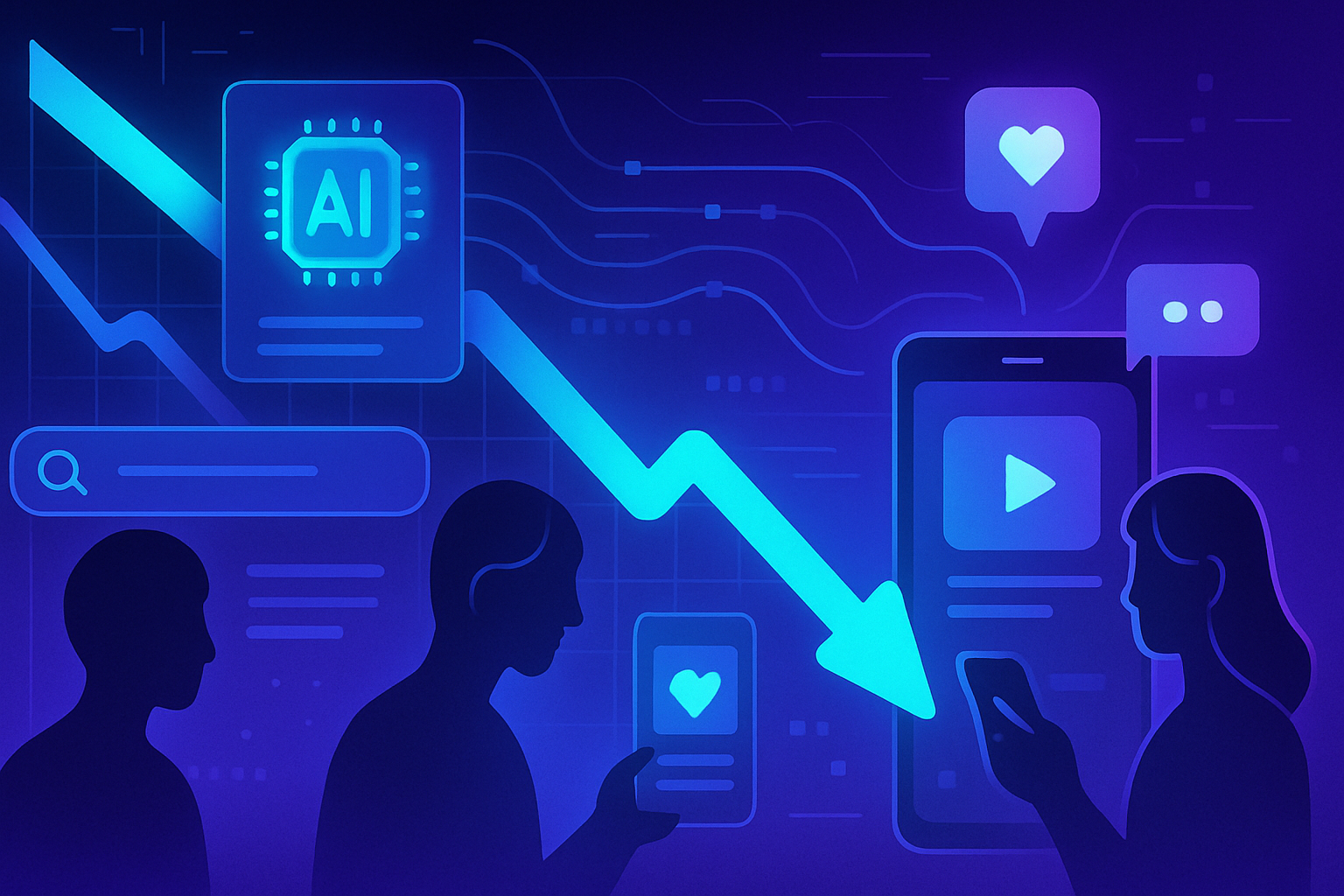 découvrez comment les résumés de recherche alimentés par l'ia et la montée des vidéos sociales influencent la baisse du trafic en ligne. analyse des tendances et conséquences pour les sites web en 2024.