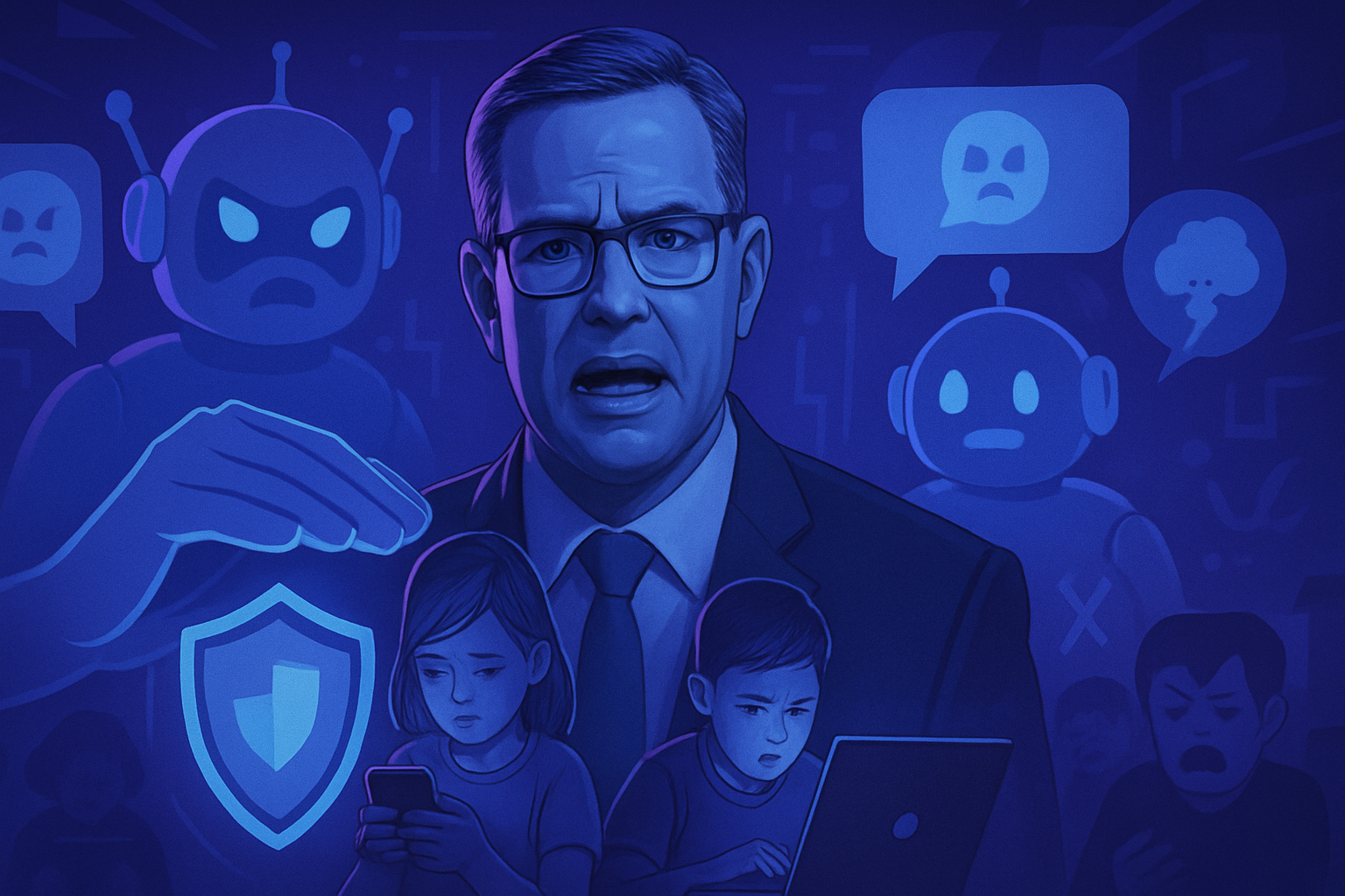 le ministre de l'éducation australien met en garde contre les risques des chatbots pour les enfants et présente un nouveau plan antibullying visant à protéger les élèves des dangers en ligne.