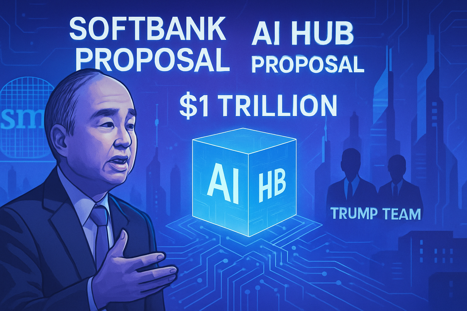 découvrez comment masayoshi son envisage de créer un hub d'intelligence artificielle d'une valeur de 1 trillion de dollars en collaboration avec tsmc et l'équipe de trump. une initiative qui pourrait révolutionner le paysage technologique mondial.