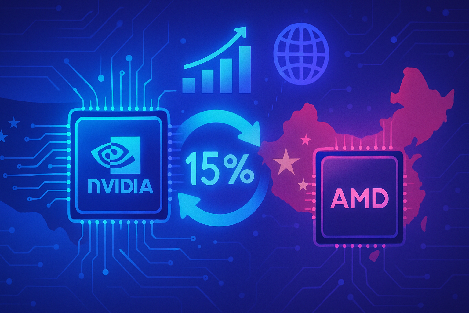 découvrez comment nvidia et amd doivent désormais reverser 15 % de leurs revenus provenant de la vente de puces en chine au gouvernement américain, et les conséquences de cette mesure sur l'industrie des semi-conducteurs.