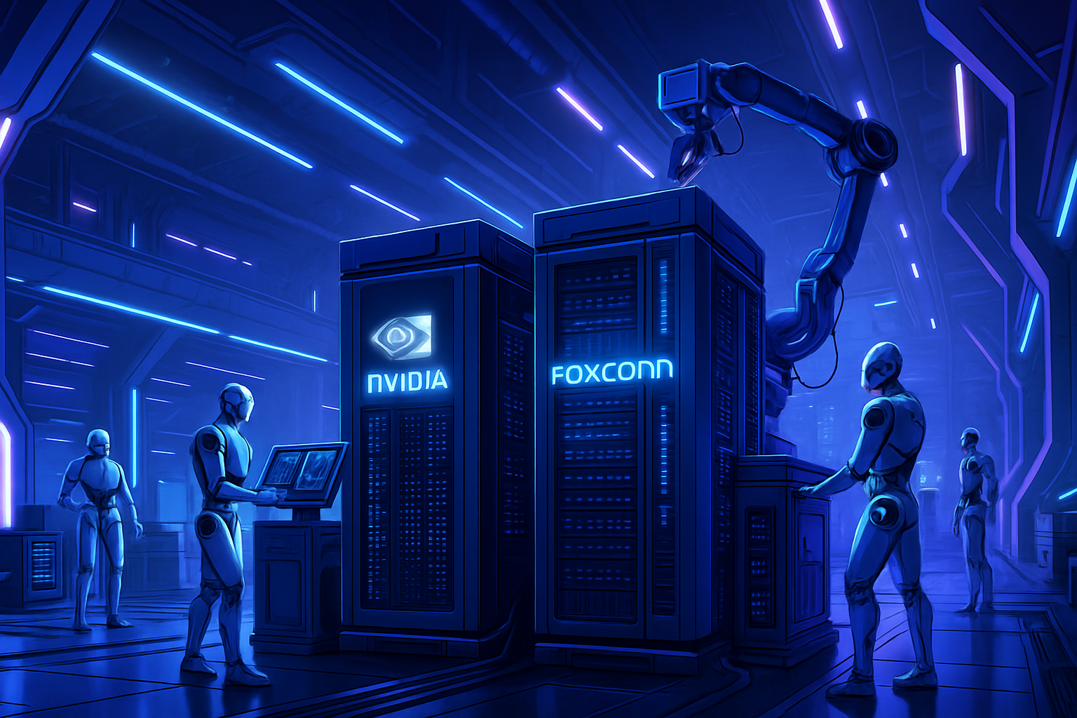 découvrez comment nvidia et foxconn unissent leurs forces pour inaugurer une usine d'intelligence artificielle à taïwan, spécialisée dans la conception de superordinateurs révolutionnaires. une avancée majeure qui promet de redéfinir le paysage technologique.