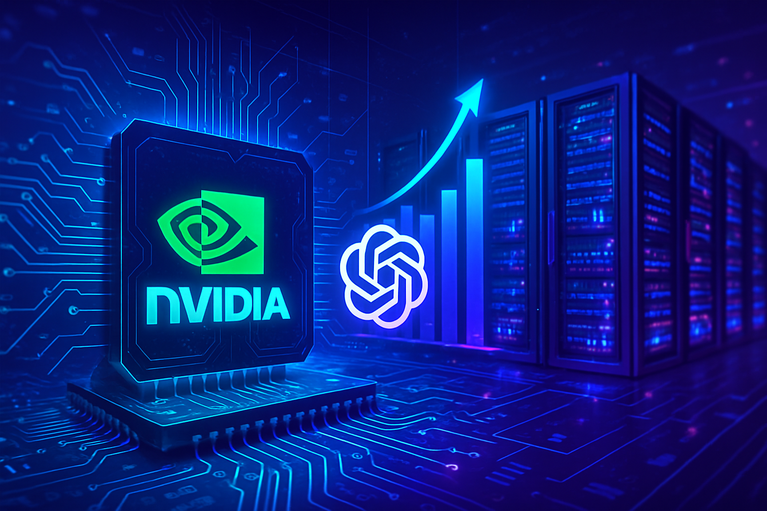 nvidia investit 100 milliards de dollars dans openai afin d'accroître considérablement la puissance de calcul dédiée à l’intelligence artificielle et favoriser l’innovation technologique.