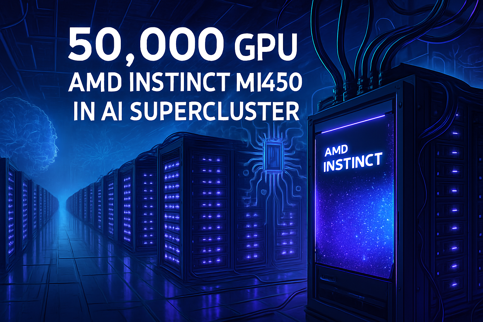 oracle annonce le déploiement de 50 000 gpu amd instinct mi450 dans son supercluster consacré à l’intelligence artificielle d’ici 2026, renforçant ainsi ses capacités de calcul pour des projets avancés d’ia.