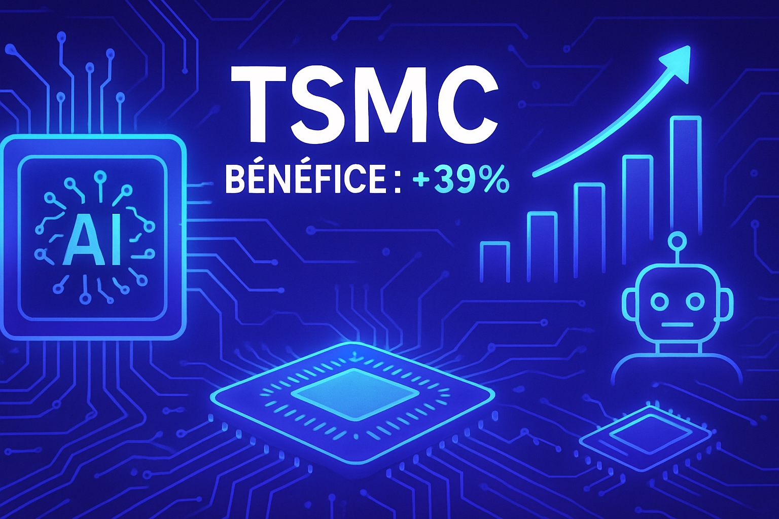 tsmc réalise un record historique avec une hausse de 39% de ses bénéfices au deuxième trimestre, dépassant les attentes des analystes grâce à la forte demande en puces d'intelligence artificielle. découvrez tous les détails de cette performance exceptionnelle.