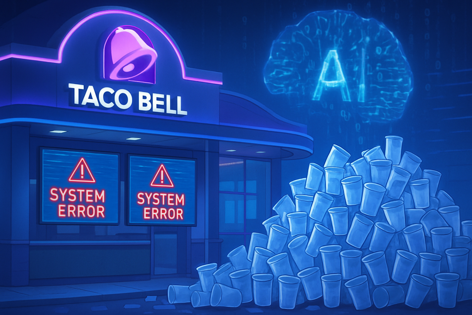 taco bell a temporairement suspendu le déploiement de son intelligence artificielle après que le système ait été perturbé par un canular impliquant la commande de 18 000 gobelets d'eau, soulignant les défis liés à l'intégration de l'ia dans la restauration rapide.