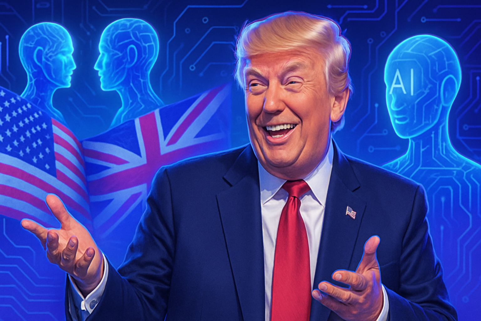 donald trump ironise sur l'intelligence artificielle tandis que les états-unis et le royaume-uni concluent un nouvel accord technologique, marquant une étape clé pour la coopération transatlantique dans l'innovation et la sécurité numérique.
