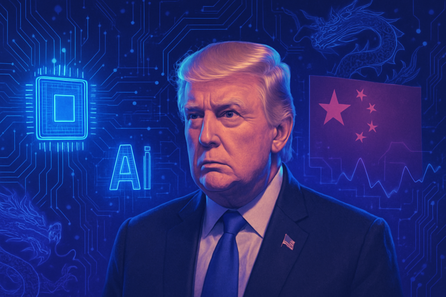 donald trump soulève des inquiétudes après avoir envisagé la vente de puces d'ia avancées de nvidia à la chine, suscitant des débats sur la sécurité et la compétitivité technologique.