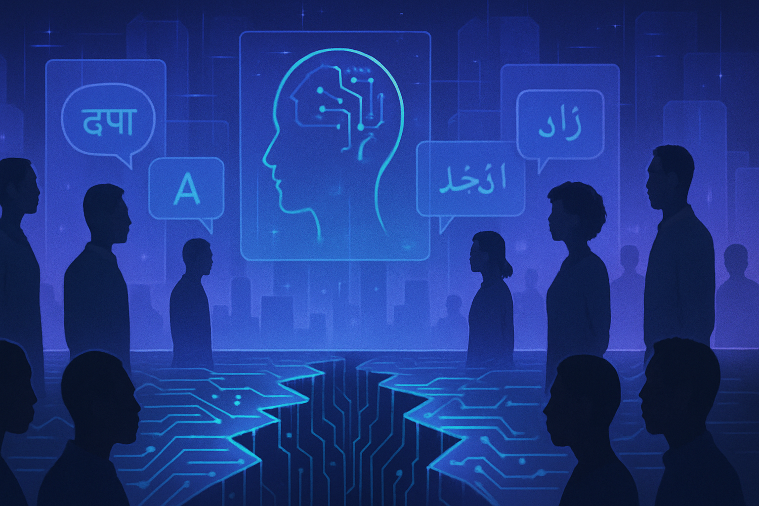 découvrez comment l'intelligence artificielle multilingue peut accentuer les préjugés existants en ligne, créant un fossé linguistique numérique et influençant l'équité des interactions internationales.