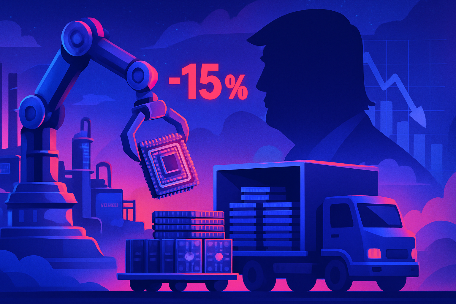 découvrez comment un nouveau prélèvement fédéral de 15 % sur les exportations de nvidia en chine reflète l'impact durable de l'ingérence économique de donald trump et bouleverse les relations commerciales internationales.