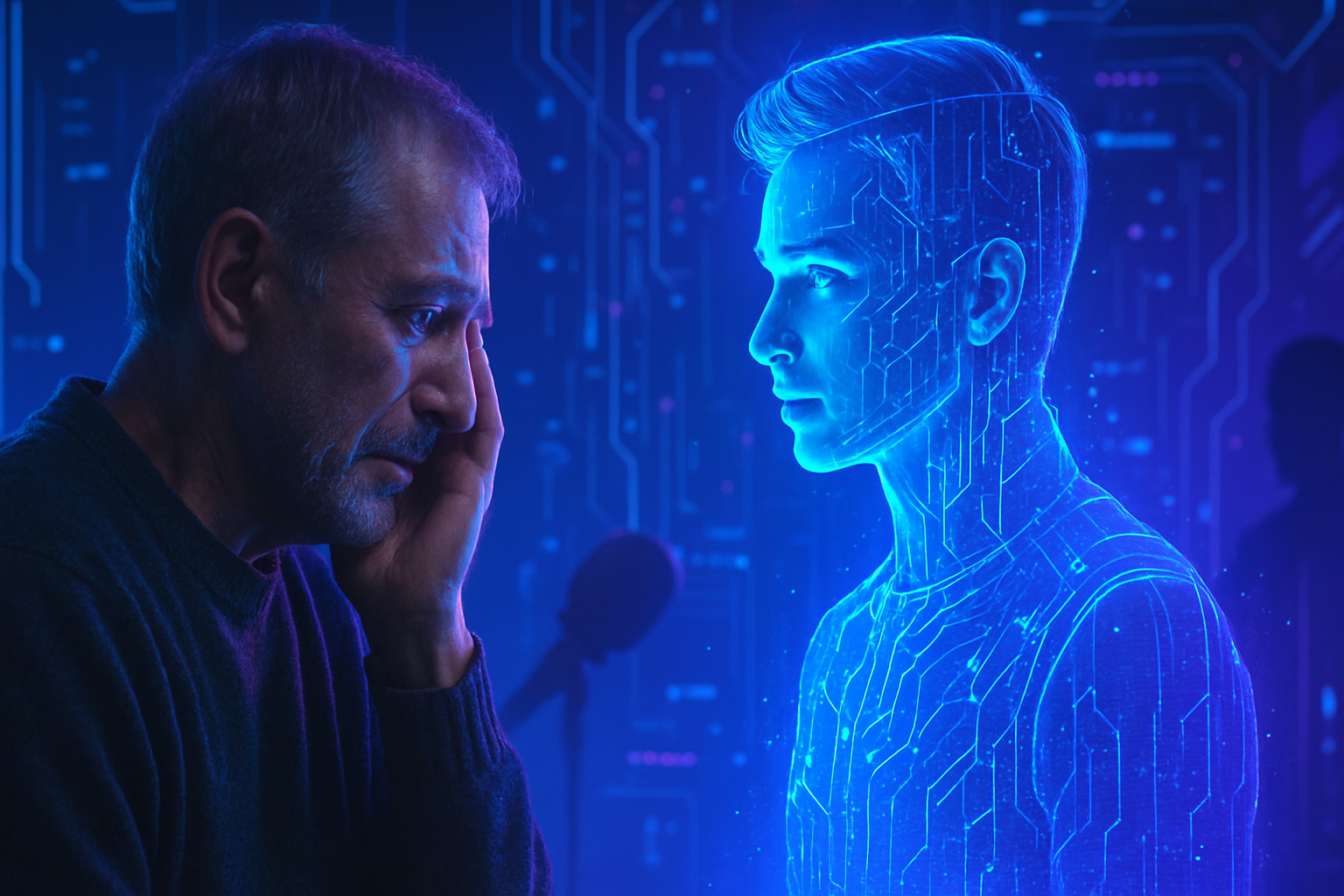 découvrez l'expérience bouleversante d'un père qui a créé un clone d'intelligence artificielle de son fils décédé. dans cette interview exclusive avec un journaliste, explorez les défis émotionnels et éthiques de cette innovation inédite et plongez dans les réflexions d'un parent face à la perte.